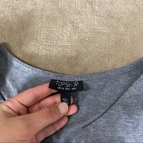 Topshop Gray Crop Top - Picture 6 of 8